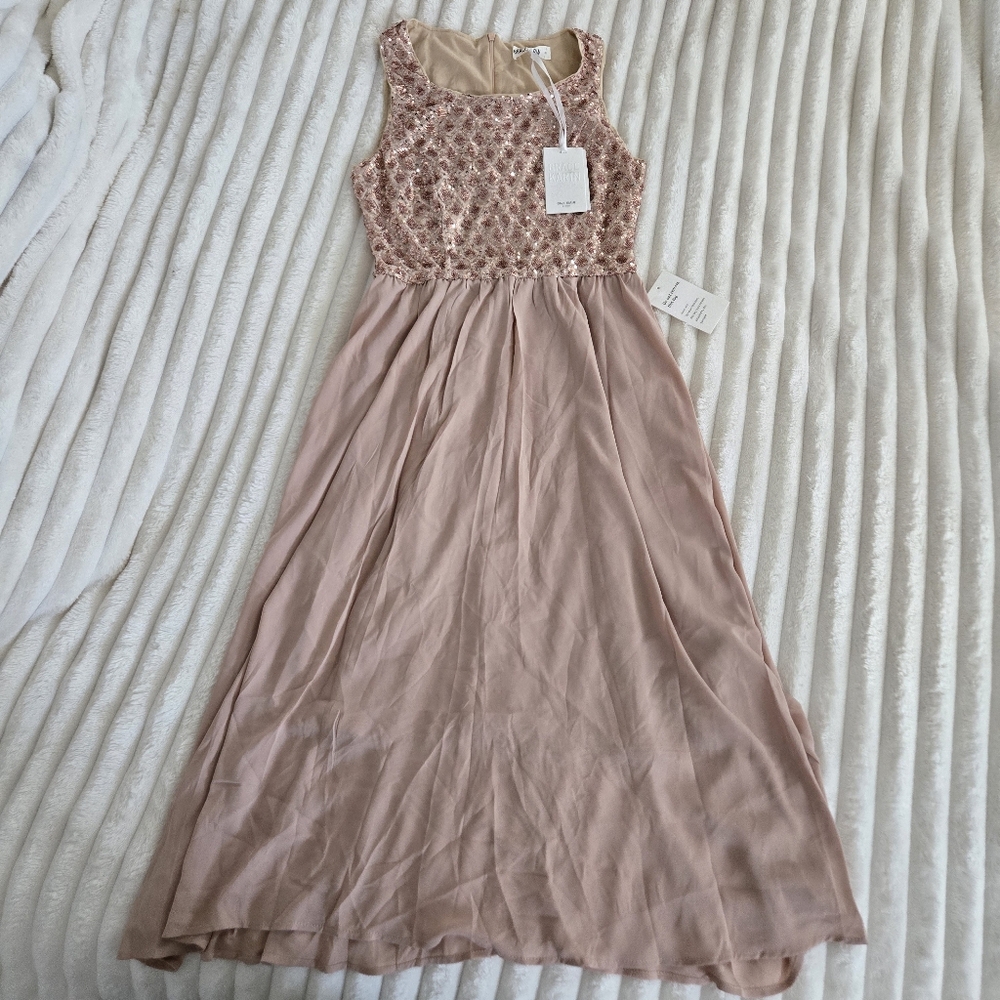 Champagne Formal Dress w/ Chiffon Jacket – Grace Karin Size S, NWT - Picture 2 of 5